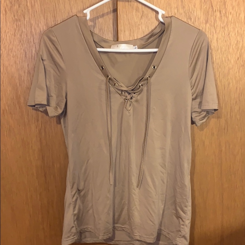 Lace up shirt